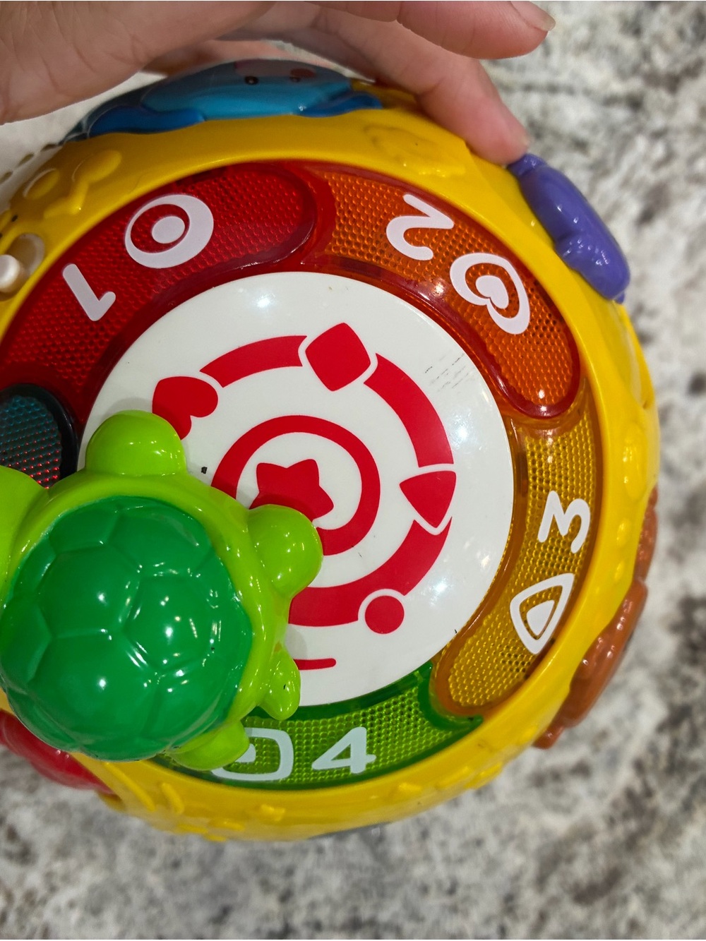 Colorful Turtle Number Spin Toy - Yellow & Green Kids Toy- TESTED